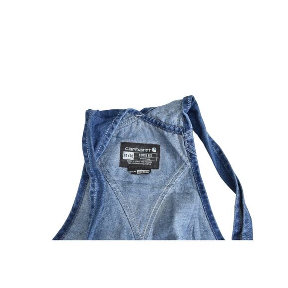 Carhartt Men's Blue Straight Jeans Overalls Big & Tall Size 44x30 0R4672-M - Picture 7 of 8